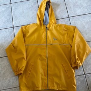 Authentic black dog youth classic raincoat.
